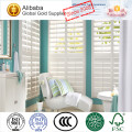 Waterproof PVC or Fuax wood Plantation Shutter Blinds with L-frame and Z-frame